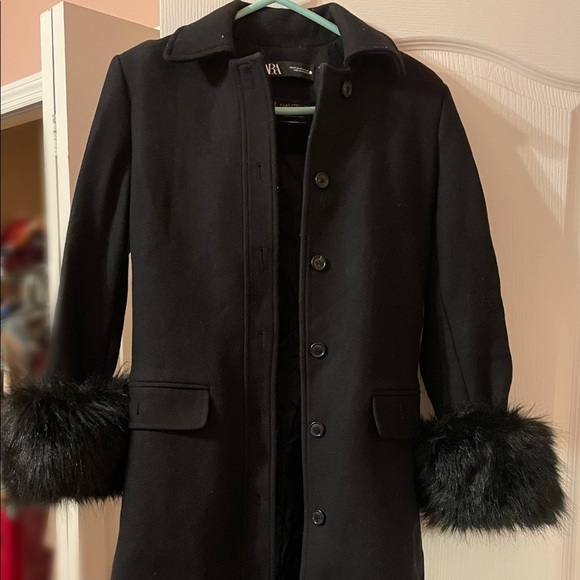 Zara fitted wool blend coat- worn once! - Picture 2 of 3